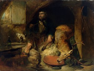 Dziki, ok. 1838 (olej na płótnie ułożony na desce) autorstwa Edwin Landseer