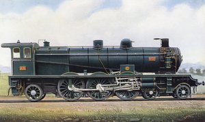 Produkt dwóch republik: Parowóz typu "Pacific" nr. 4501, Paryż - Kolej Orleańska. 1910 (lito)