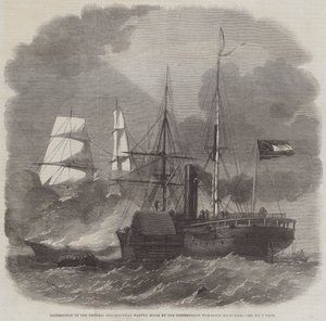 Zniszczenie Federal Merchantman Harvey Birch przez Konfederacki War-Sloop Nashville