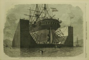Pływający ponton lub dok przygotowany przez firmę Messrs. Rennie and Son dla rządu Hiszpanii autorstwa Edwin Weedon