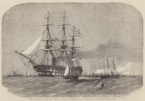 HMS Colossus wraz z Flotyllą Kanonierek opuszcza bank macierzysty dla Portland