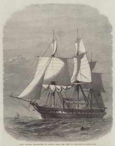 HMS Galatea na zlecenie kapitana HRH księcia Edynburga