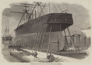 Podnośnik hydrauliczny w New Graving-Docks, w pobliżu Blackwall autorstwa Edwin Weedon