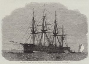 Nasza żelazna flota, HM Steam-Frigate Achilles w pobliżu Folly Point, Chatham autorstwa Edwin Weedon