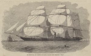 Nowy parowiec Pera . firmy Peninsular i Oriental Navigation Company autorstwa Edwin Weedon