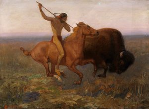Indian Hunting Buffalo, koniec XIX i początek XX wieku.