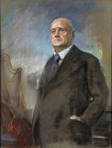 Jean (Johan) Sibelius (1865-1957) - Eero Jaernefelt (1863-1937). Pastel na kartonie Wymiar : 87x51 cm Kolekcja prywatna
