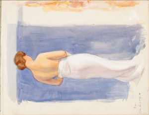 Arkusze „Bathing”, strona ze szkicownika Järnefelta autorstwa Eero Järnefelt