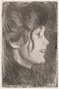 Portret młodej kobiety (Anni Swan) autorstwa Eero Järnefelt