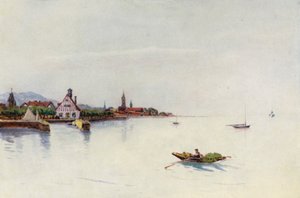 Ren: Bregencja, Boden See, jezioro Konstanz (kolorowa litografia) autorstwa Effie Jardine