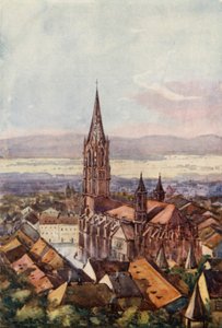 Ren: Fryburg Bryzgowijski (kolorowa litografia) autorstwa Effie Jardine