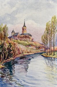 Ren: Schwanen Turm, Cleve (kolorowa litografia) autorstwa Effie Jardine