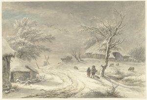 Zimowy widok w Exloo, Drenthe