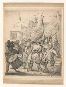 Dieren satyra autorstwa Egbert van Heemskerck (II) (signed by artist)