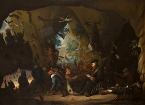 Calvin w piekle autorstwa Egbert van Heemskerk the Younger
