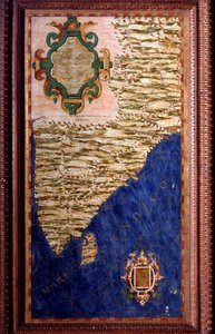 Mapa Indii wykonana przez Egnazio Danti (1536-1586) matematyka, kosmografa i architekta włoskiego. Około 1567 roku. Florencja, Palazzo Vecchio, Sala del Mappamondo