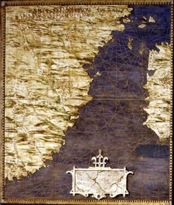 Mapa Afryki, z „Sala delle Carte Geografiche” (Sala Map Geograficznych) c.1570 (olej na panelu) autorstwa Egnazio Danti
