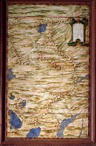 Mapa Peru Mapa wykonana przez Egnazio Danti (1536-1586) matematyka, kosmografa i włoskiego architekta. Około 1567 r. Florencja, Palazzo Vecchio, Sala del Mappamondo autorstwa Egnazio Danti