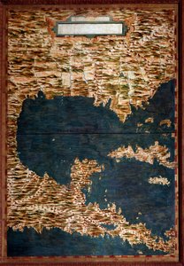Meksyk, Kuba, Floryda i Jamajka Mapa wykonana przez Egnazio Danti (1536-1586) matematyka, kosmografa i architekta włoskiego. Około 1567 roku. Florencja, Palazzo Vecchio, Sala del Mappamondo