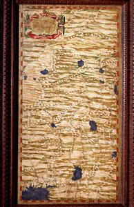 Indostan (Hindustan) na szczycie Ganges Carte wykonany przez Egnazio Danti (1536-1586) matematyka, kosmografa i włoskiego architekta. Około 1567 r. Florencja, Palazzo Vecchio, Sala del Mappamondo