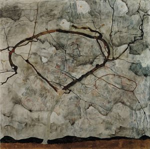 Jesienne drzewo w burzliwym powietrzu, 1912 autorstwa Egon Schiele