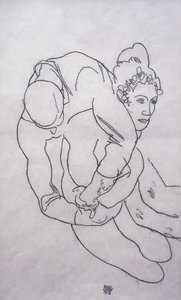 Bycie w objęciach; Umarmenda, 1918 autorstwa Egon Schiele