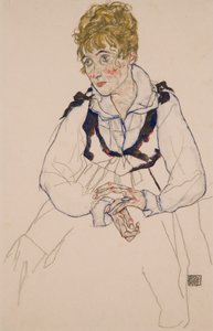 Żona artysty, siedząca autorstwa Egon Schiele