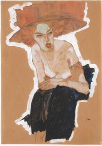 Drwiąca kobieta autorstwa Egon Schiele