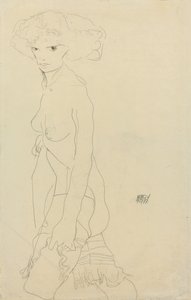 Akt kobiecy; Madchenakt, 1911 autorstwa Egon Schiele