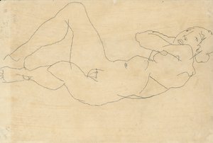 Akt kobiecy z rękami za głową, 1914 autorstwa Egon Schiele