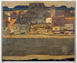 Häuser am Fluss II - Domy nad rzeką II ... autorstwa Egon Schiele