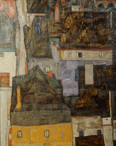 Krumau i Moldau Krumau nad Wełtawą, Republika Czeska ... (olej na płótnie) autorstwa Egon Schiele