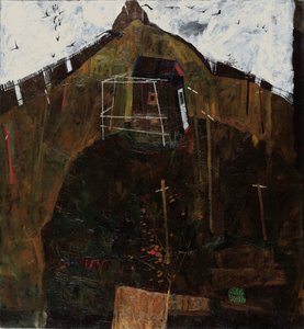 Krajobraz z krukiem autorstwa Egon Schiele