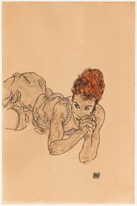 Leżąca kobieta, 1917. autorstwa Egon Schiele