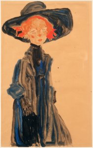 Dziewczyna w kolorze niebieskim autorstwa Egon Schiele