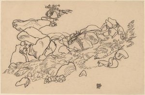 Górski potok autorstwa Egon Schiele