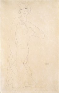 Naga dziewczyna, 1912 autorstwa Egon Schiele