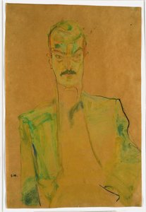 Akt na kolorowej tkaninie, 1911 (wc i ołówek z gwaszem na papierze) autorstwa Egon Schiele