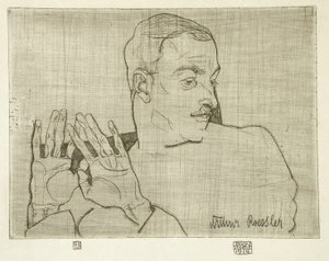 Portret Arthura Roesslera autorstwa Egon Schiele