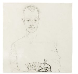 Portret Arthura Roesslera, 1910 autorstwa Egon Schiele
