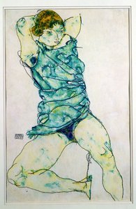 Leżąca dziewczyna autorstwa Egon Schiele