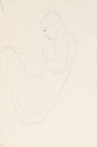 Siedzący akt, 1912 autorstwa Egon Schiele