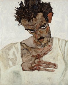 Autoportret z pochyloną głową autorstwa Egon Schiele