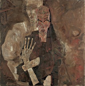 „Widzący siebie” II („Śmierć i mężczyzna”) autorstwa Egon Schiele