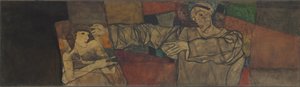 Autoportret z modelką autorstwa Egon Schiele