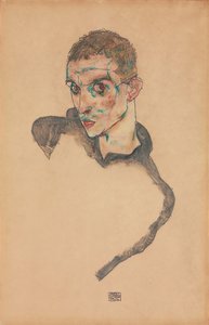 Autoportret; Samokształcenie, 1914 autorstwa Egon Schiele