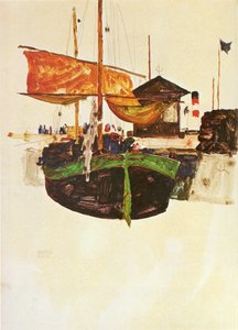 Statek w Trieście: nn autorstwa Egon Schiele