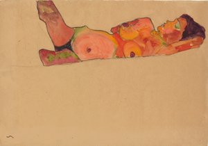 Śpiąca dziewczyna, 1910 autorstwa Egon Schiele