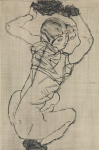Kucająca kobieta, 1914. autorstwa Egon Schiele