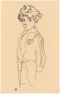 Chłopiec stojący autorstwa Egon Schiele